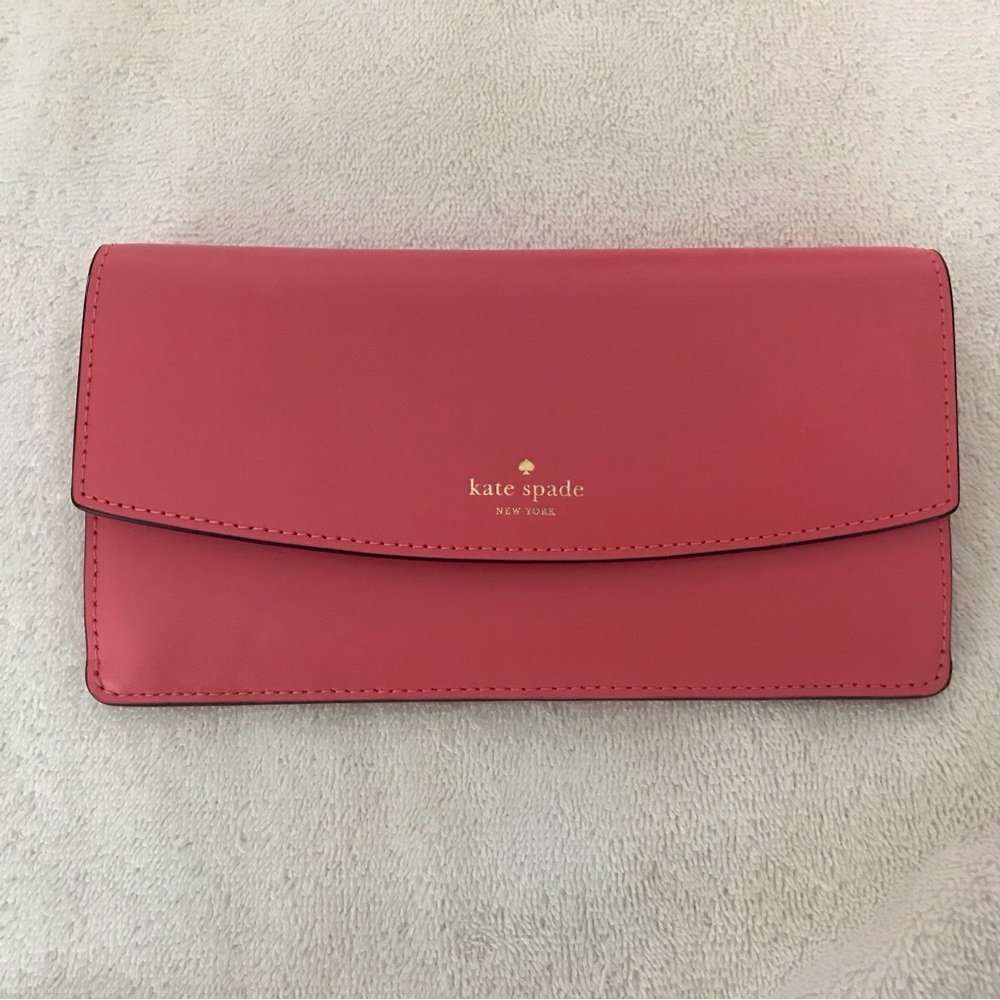 NWOT - Kate Spade Laurel Way Pink Blush Zip Wallet Soft Guava